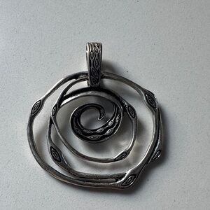 Premier Designs Silver-Tone Spiral Pendant
